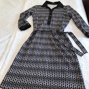 J.Mclaughlin Black/White Chain Dress Size: XS New
